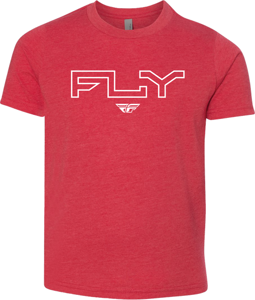 Fly Racing Youth Fly Edge Tee Red Yl 354-0309Yl