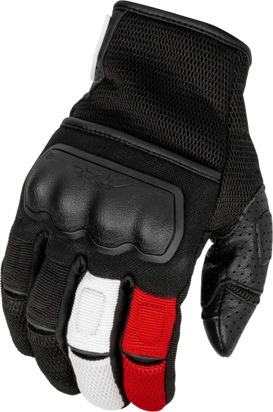 Fly Racing Coolpro Force Gloves Black/White/Red Sm 476-4127S