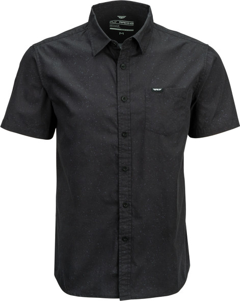 Fly Racing Fly Button Up Shirt Black Md 352-6203M