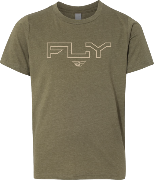 Fly Racing Youth Fly Edge Tee Military Green Ym 354-0312Ym