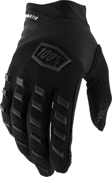 100% Airmatic Youth Gloves Black/Charcoal Lg 10001-00002