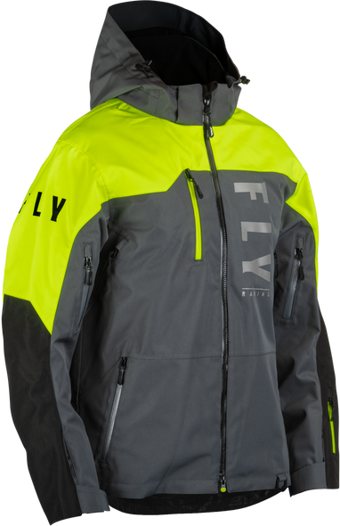 Fly Racing Carbon Jacket Black/Grey/Hi-Vis 2X 470-52042X