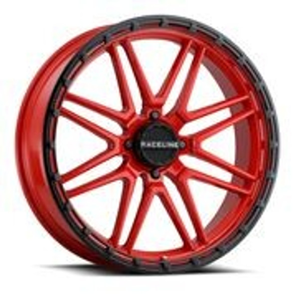 Raceline Krank Xl Wheel 18X7 4/137 3.5+3.5 (0Mm) Blk/Red A11R-87037-00