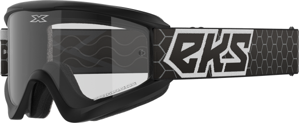 EKS Brand Flat Out Clear Goggle Black/White Clear 067-60435
