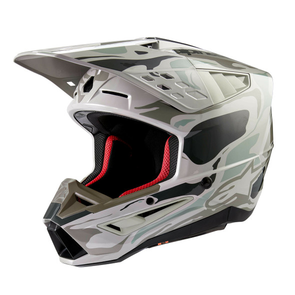 Alpinestars S-M5 Mineral Helmet Warm Gry/Celadon Grn Glsy Sm 8306623-9066-S