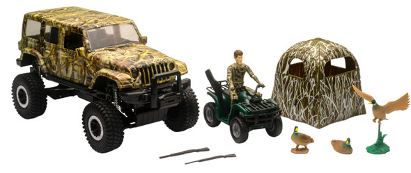 New-Ray Replica 1:18 Jeep Wrangler Duck Hunting Play Set 76556