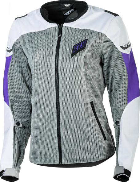 Fly Racing Women'S Flux Air Mesh Jacket White/Purple Lg #6179 477-8048~4