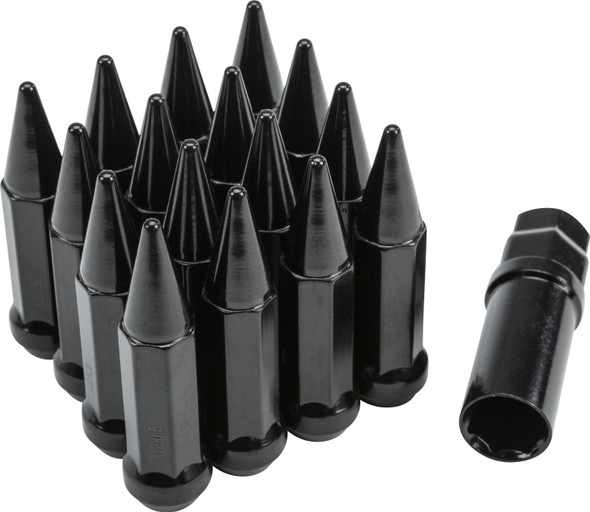 Sedona Spike Lug Nut 12Mmx1.50 60' Black Tapered W/Key Alug-Sb-20Bx