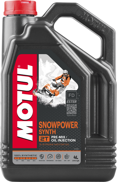 Motul Snowpower 2T Syn Engine Oil 4 Ltr 4/Case 108210