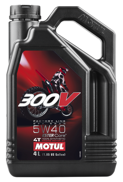 Motul 300V Offroad 4T Competition Synthetic Oil 5W40 4-Liter 104135