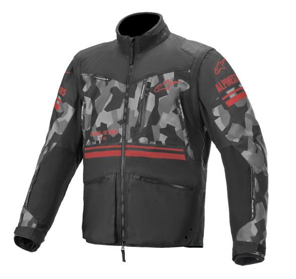 Alpinestars Venture R Jacket Grey Camo/ Red Fluo Md 3703019-9133-M