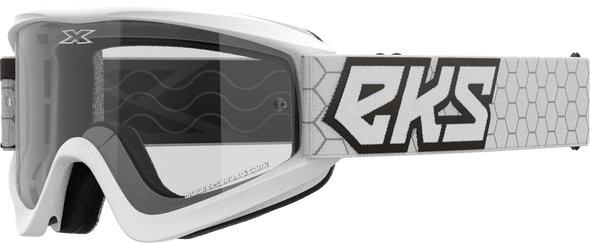 EKS Brand Flat Out Clear Goggle White/Black Clear 067-60450