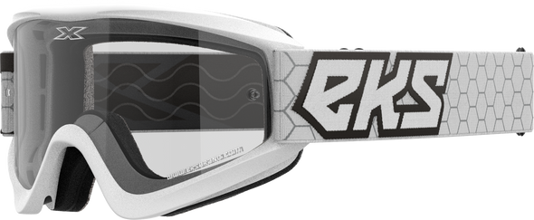 EKS Brand Flat Out Clear Goggle White/Black Clear 067-60450