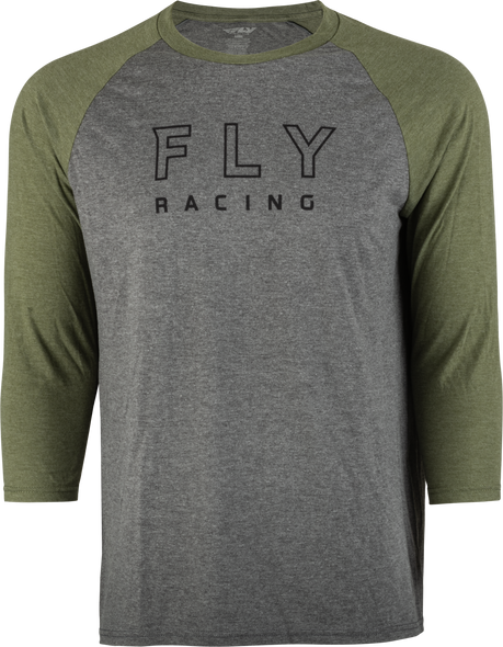 Fly Racing Fly Renegade 3/4 Sleeve Tee Tan Heather/Olive 2X 352-40052X