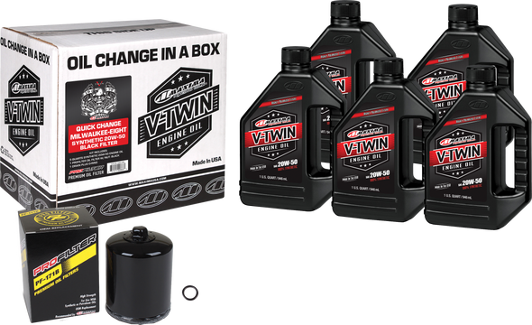 Maxima V-Twin Quick Change Kit Syn M8 Black Filter 90-129015Pb