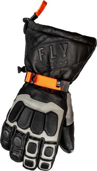 Fly Racing Glacier Gloves Black/Grey/Orange Sm 363-3942S