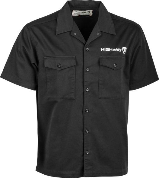 Highway 21 Halliwell Work Shirt Black Sm 489-1935S