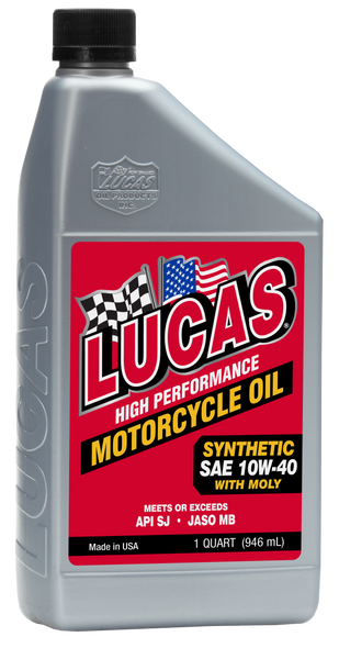 Lucas Synthetic High Performance 4T Oil W/Moly 10W-40 1Qt 10777