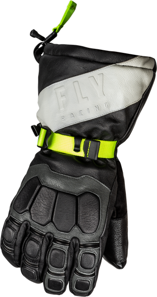 Fly Racing Glacier Gloves Black/Grey/Hi-Vis Sm 363-3941S