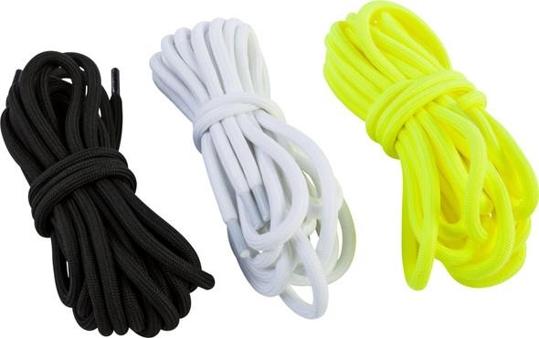 Fly Racing Marker Boot Laces Black/Hi-Vis/White 3/Pr 361-99630