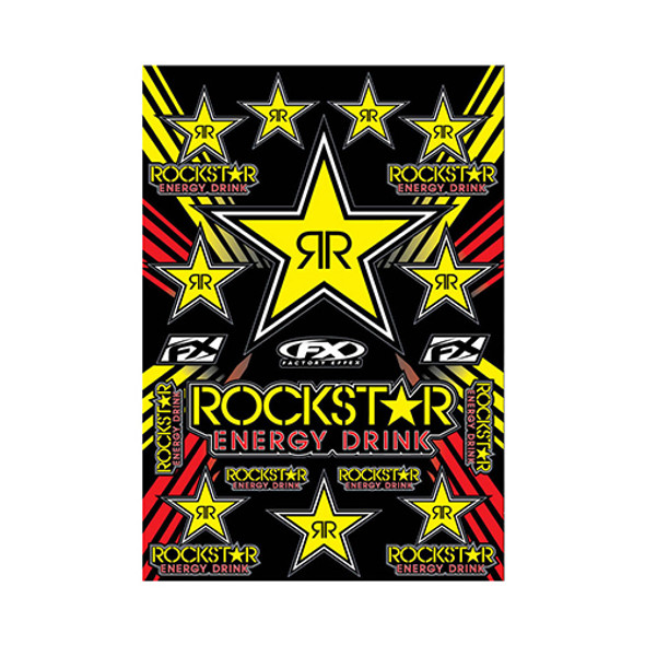 Factory Effex Fx 2015 Sponsor/Logo Sticker Sheets Rockstar Sticker Sheet 15-68702