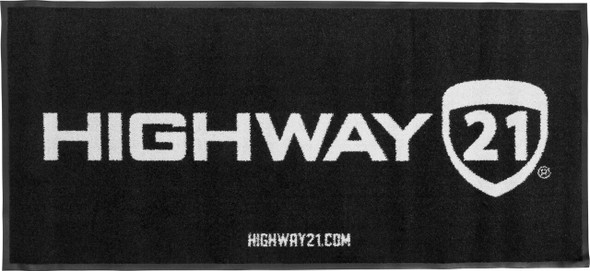 Highway 21 Floor Rug Black/White 73"X33" Highway21 Rug