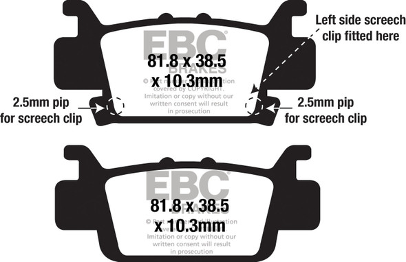 EBC Brake Pads Fa703Sv Severe Duty Sv Series Fa703Sv