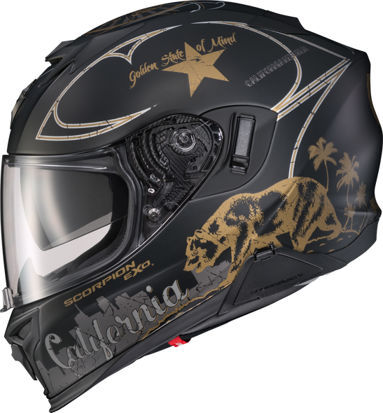 Scorpion Exo Exo-T520 Helmet Golden State Matte Black 3X T52-3108