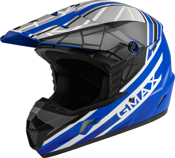 Gmax Mx-46 Off-Road Mega Helmet Matte Blue/Black/White Xs D3461623