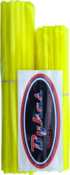 Bykas Spoke Wraps Neon Yellow 72/Pk 21"/19" Sn-Y