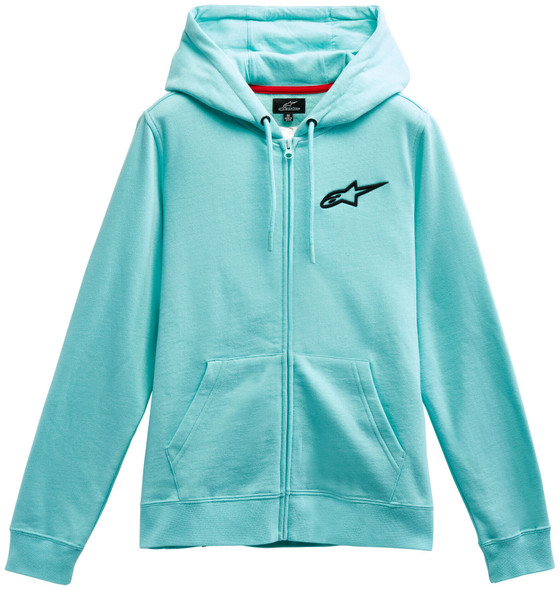 Alpinestars Womens Ageless Chest Hoodie Light Aqua/Black Sm 1232-51800-7212-S