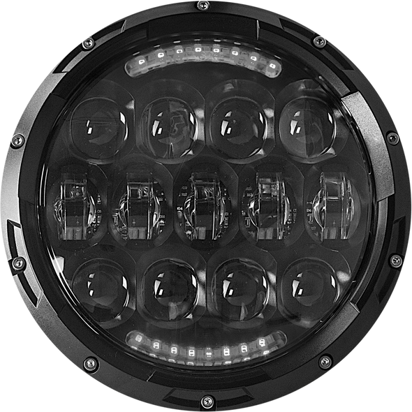 Cyron Headlight 7" Black Abig7-A6K