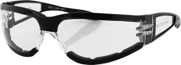 Bobster Shield Ii Sunglasses Black W/Clear Lens Esh203