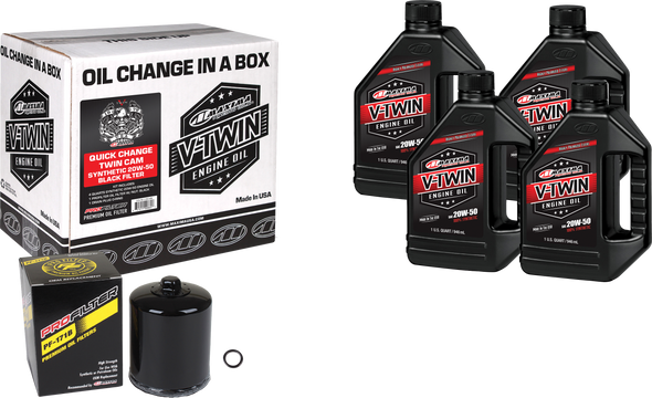 Maxima V-Twin Quick Change Kit Syn Tc Black Filter 90-119014Pb