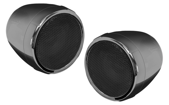 Boss Audio 2 Speaker Bt Amplified Kit 3" Speakers Black Chrome Mcbc425Ba