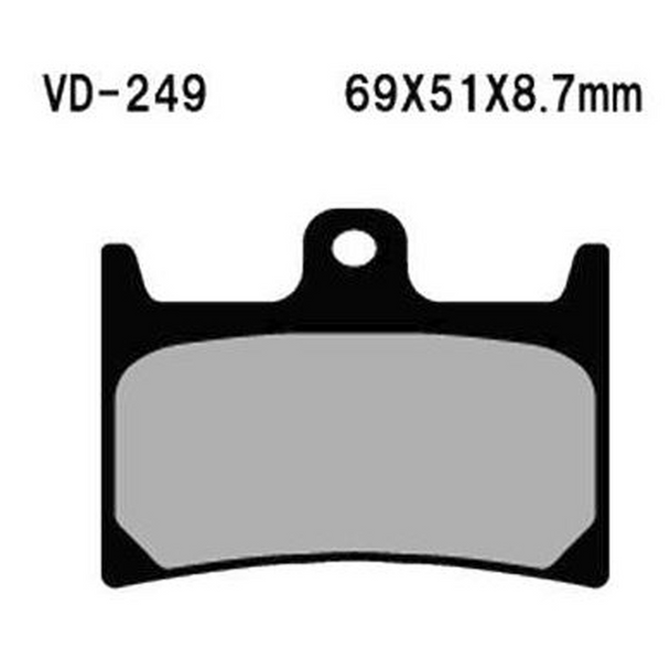 Vesrah Semi-Metallic Brake Pads Vd-249 Vd-249