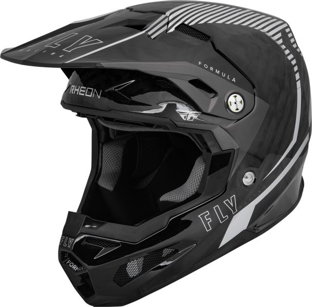 Fly Racing Youth Formula Carbon Tracer Helmet Silver/Black Yl 73-4444Yl