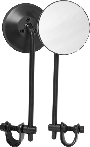 Harddrive Universal 4" Round Mirror 8" Stem Black 153075