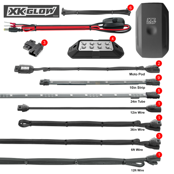 Xk Glow Led Underglow Advanced Kit Pol Xk-Sling-Adv
