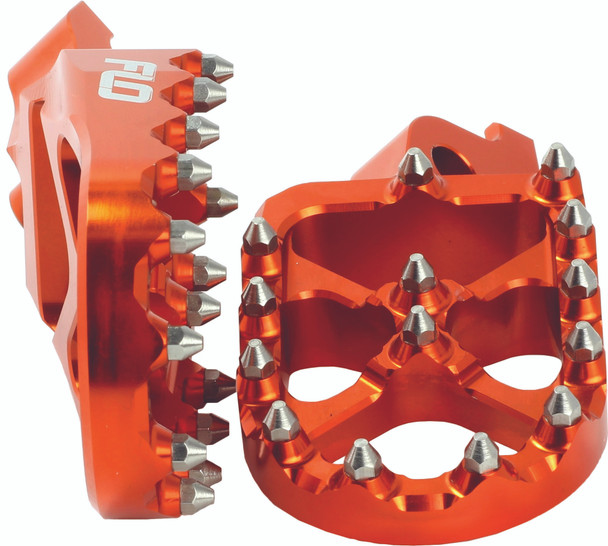 Flo Motorsports Pro Series Foot Pegs Orange Ktm/Hus Fpeg-795Org