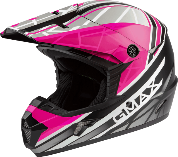 Gmax Mx-46 Off-Road Mega Helmet Matte Black/Neon Pink Xl D3461347