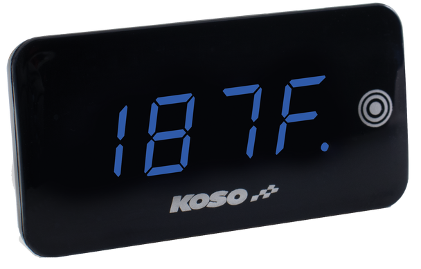 Koso Super Slim Touch Screen Volt & Temp Gauge Blue Display Ba068040