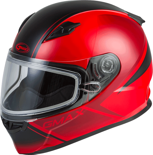 Gmax Ff-49S Full-Face Hail Snow Helmet Matte Red/Black Lg G2495036