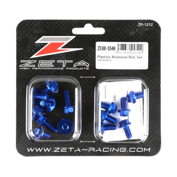 Zeta Aluminum Bolt Kit Blue Ze88-5546