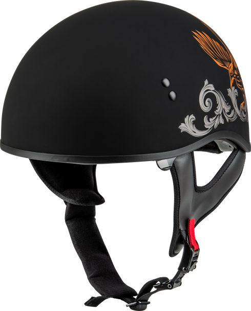 Gmax Hh-65 Corvus Helmet Matte Black/Silver/Orange Xs H16510943