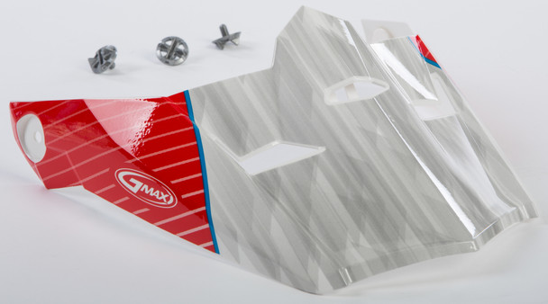 Gmax Visor W/Screws Colfax Mx-46 White/Red/Blue Md-2X G046877
