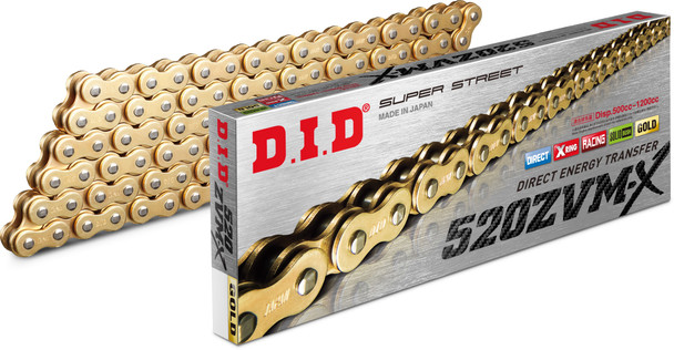 D.I.D Super Street 520Zvmxg-110L X-Ring Zvmx Series Gold 520Zvmxg110Z