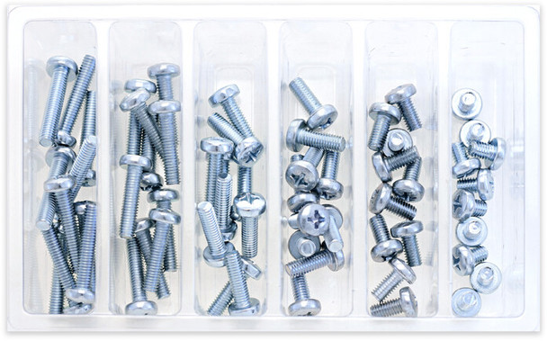 Bolt M6 Pan Head Phillips Assortment 120 Piece Kit Sv-M6Pan