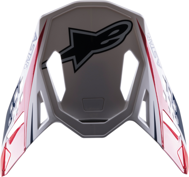 Alpinestars S-M10 Carbon Meta2 Visor White/Red/Blue Glossy 8981122-2378-Os