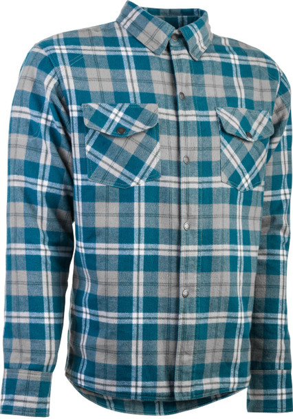 Highway 21 Marksman Flannel Grey/Blue Sm #6049 489-1182~2